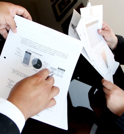 business charts data document